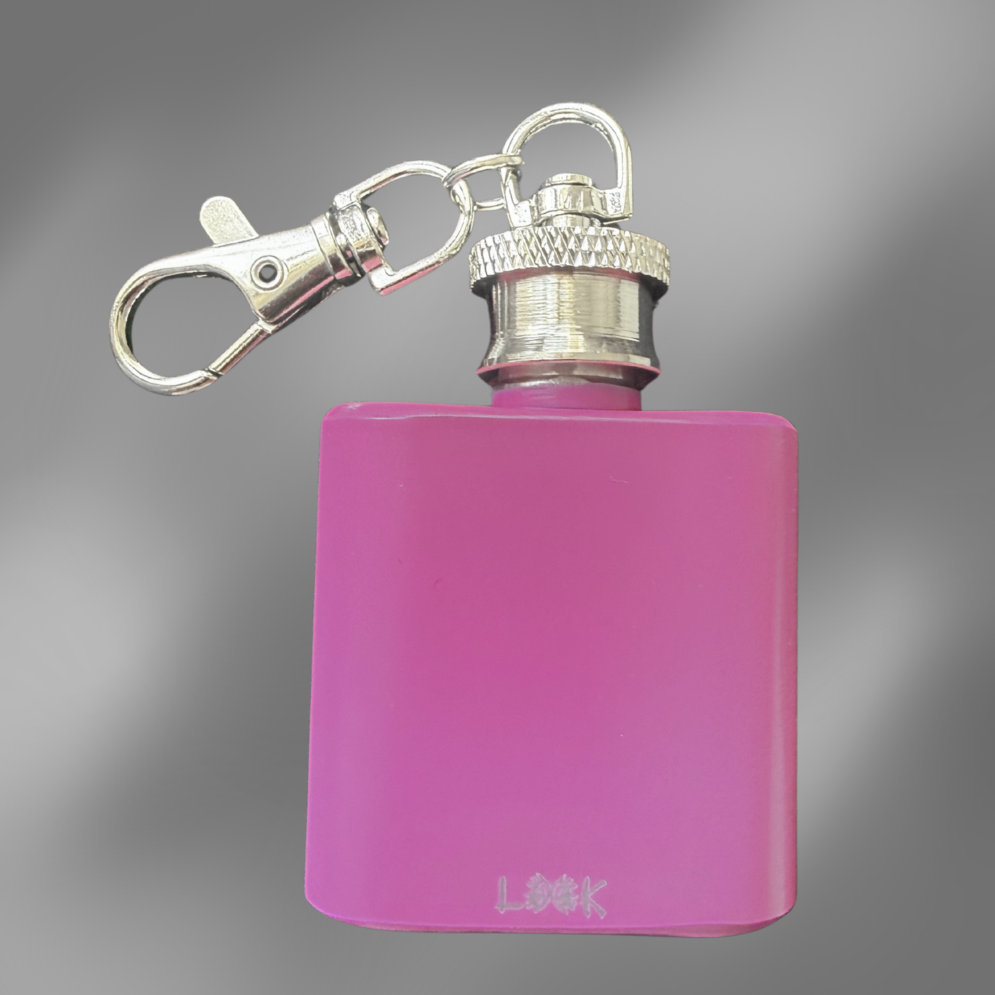 Schlüsselanhänger Mini Flachmann Pink