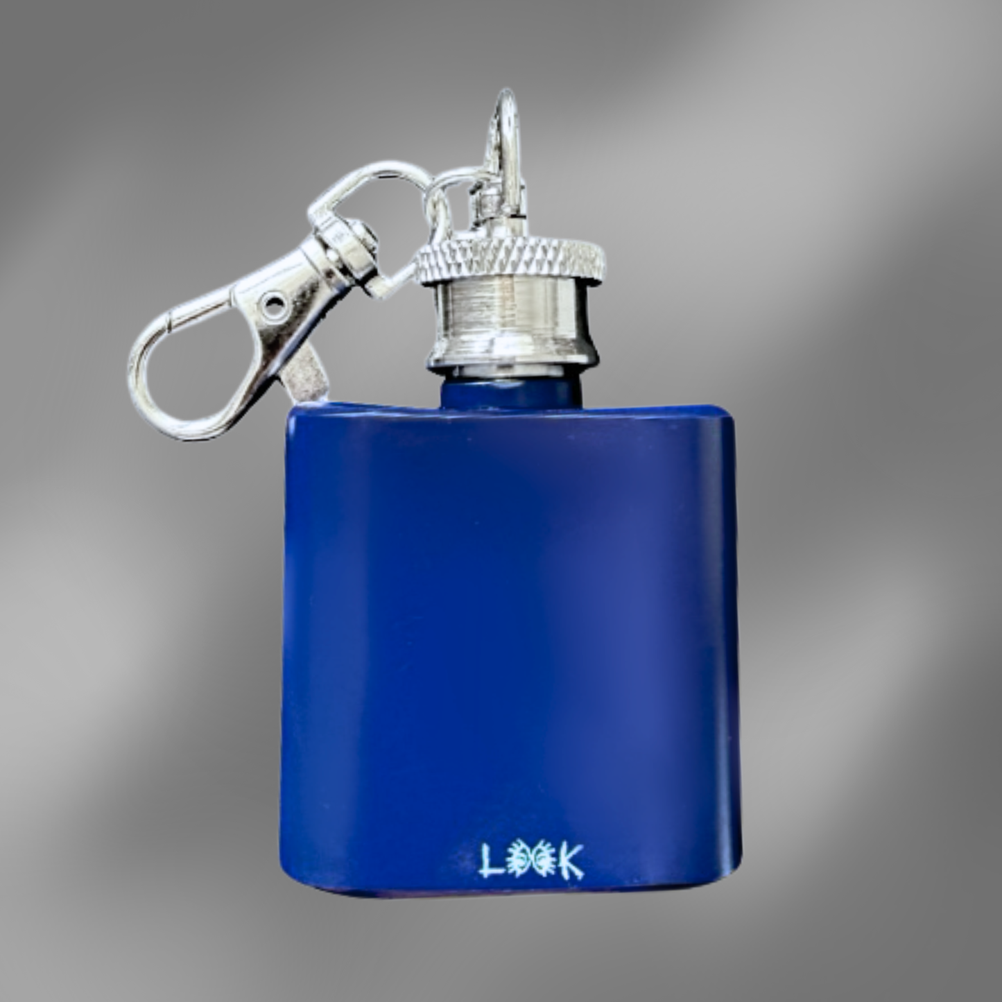 Schlüsselanhänger Mini Flachmann Dunkelblau